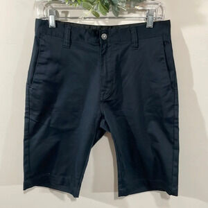 NWOT Volcom Vmonty Stretch Chino Shorts Flat Front Black 28